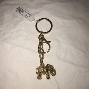 Gold elephant key chain